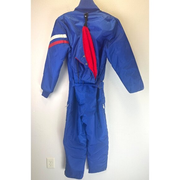 Vtg 70's Polaris Unisex One Piece Blue Snowmobile Suit Full Zipper Pocket Medium - Picture 10 of 16